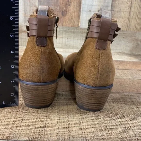 Clarks Artisan Gelata Siena Boots Tan Suede Boot Womens 11 M Ankle Booties - Picture 8 of 14